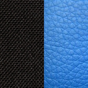 Чёрная ткань/синяя экокожа