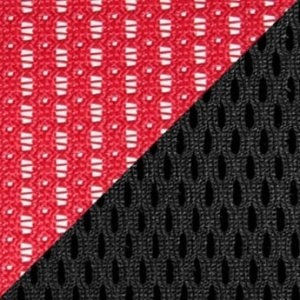 Красная сетка / чёрная ткань TW 11